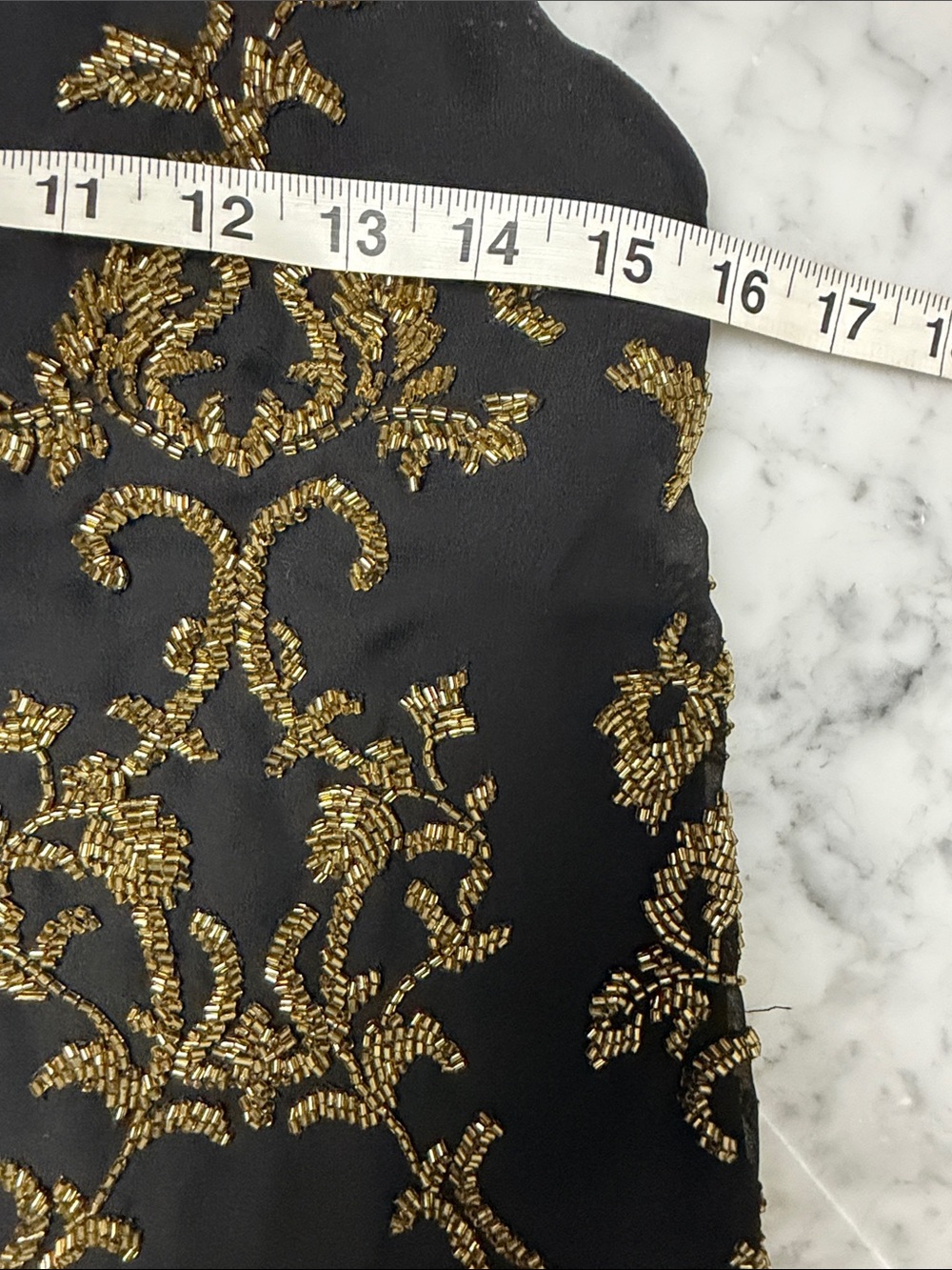 Alice+ Olivia top tank embroidered sequin gold Size XS - Picture 9 of 10